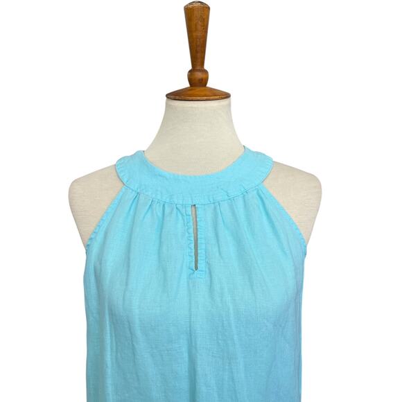 St. Tropez West 100% Linen Vacation Summer Classic Sleeveless Dress Size Small - Picture 5 of 8